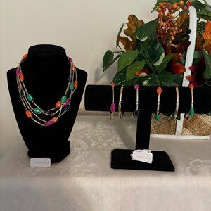 Beautiful Charter Club 2 Necklaces (each 36") and 6 Bracelets for any occasion
